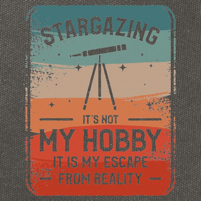 Stargazing ItS Not My Hobby It Is My Escape From Reality Cotton Canvas Backpack