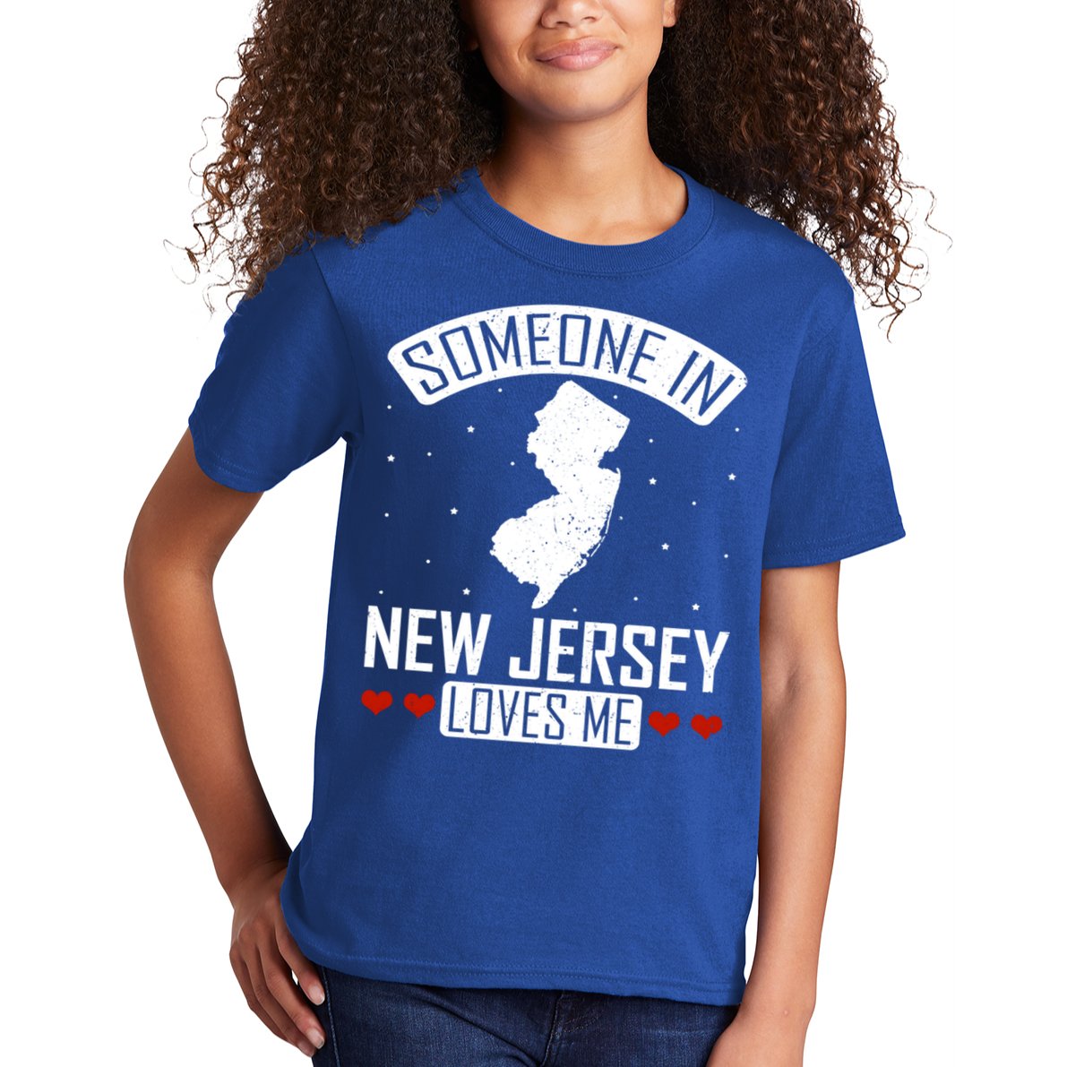 Someone In New Jersey Loves Me Nj State Souvenir Gift Kids T-Shirt