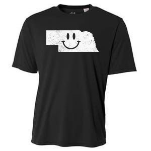 Smiling In NE – Funny Nebraska Happy Face Cooling Performance Crew T-Shirt