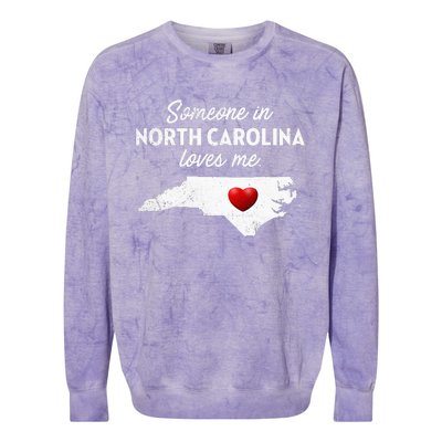 Someone In North Carolina Loves Me North Carolina Colorblast Crewneck Sweatshirt