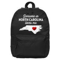 Someone In North Carolina Loves Me North Carolina 16 in Basic Backpack