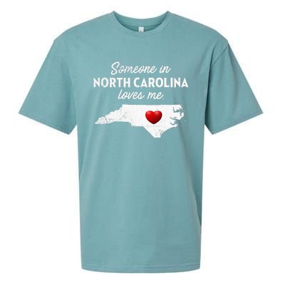 Someone In North Carolina Loves Me North Carolina Sueded Cloud Jersey T-Shirt