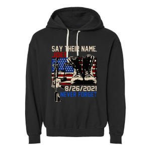 say ir names joe names of fallen soldiers 13 heroes Garment-Dyed Fleece Hoodie