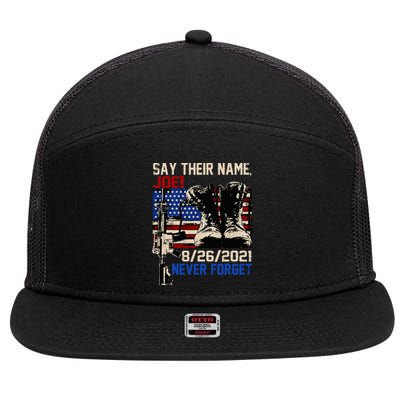 say ir names joe names of fallen soldiers 13 heroes 7 Panel Mesh Trucker Snapback Hat