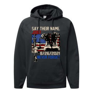 say ir names joe names of fallen soldiers 13 heroes Performance Fleece Hoodie