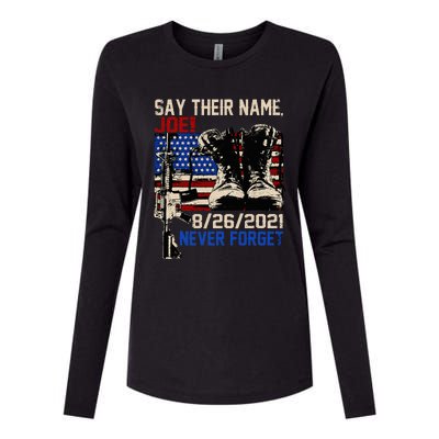 say ir names joe names of fallen soldiers 13 heroes Womens Cotton Relaxed Long Sleeve T-Shirt