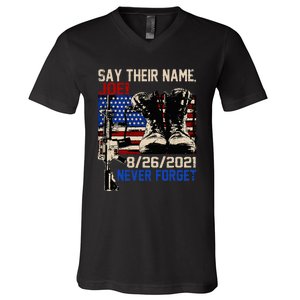 say ir names joe names of fallen soldiers 13 heroes V-Neck T-Shirt