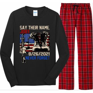 say ir names joe names of fallen soldiers 13 heroes Long Sleeve Pajama Set