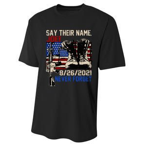 say ir names joe names of fallen soldiers 13 heroes Performance Sprint T-Shirt