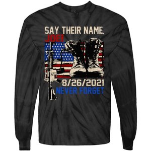 say ir names joe names of fallen soldiers 13 heroes Tie-Dye Long Sleeve Shirt