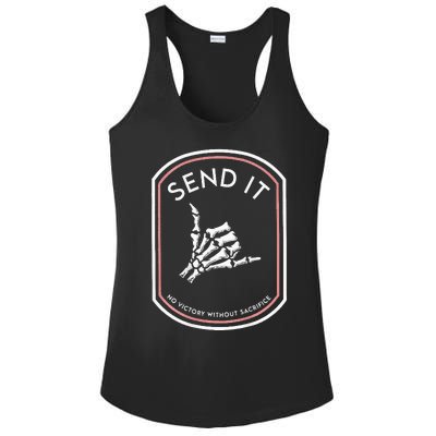 Send It No Victory Without Sacrifice Ladies PosiCharge Competitor Racerback Tank