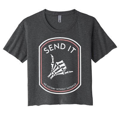 Send It No Victory Without Sacrifice Women's Crop Top Tee