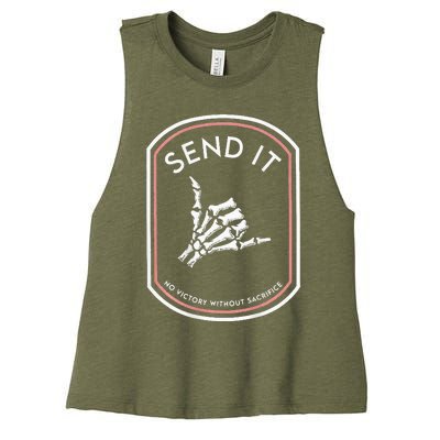 Send It No Victory Without Sacrifice Women's Racerback Cropped Tank