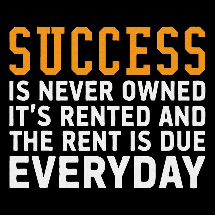 Success Is Never Owned It's Rented And Rent Is Due Everyday Cropped Pullover Crew