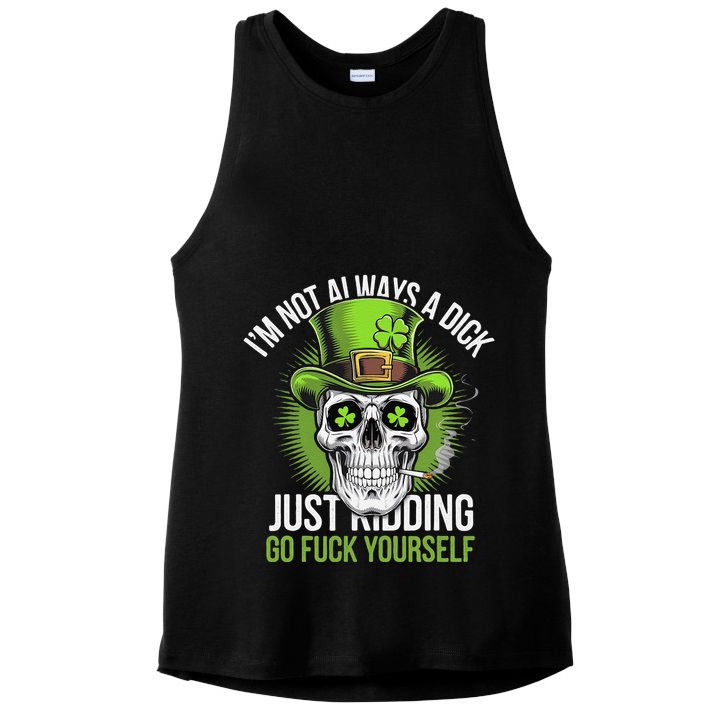 Skull IM Not Always A Dick Just Ding Go Fuck Yourself .Png Ladies PosiCharge Tri-Blend Wicking Tank