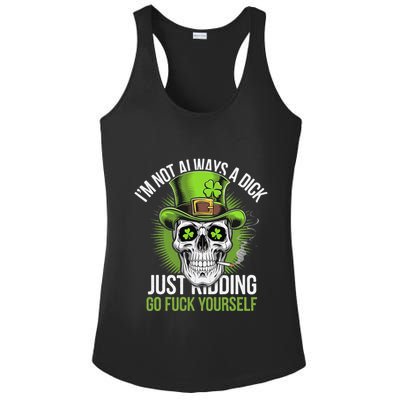 Skull IM Not Always A Dick Just Ding Go Fuck Yourself .Png Ladies PosiCharge Competitor Racerback Tank