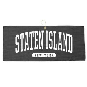 Staten Island New York Staten Island Large Microfiber Waffle Golf Towel