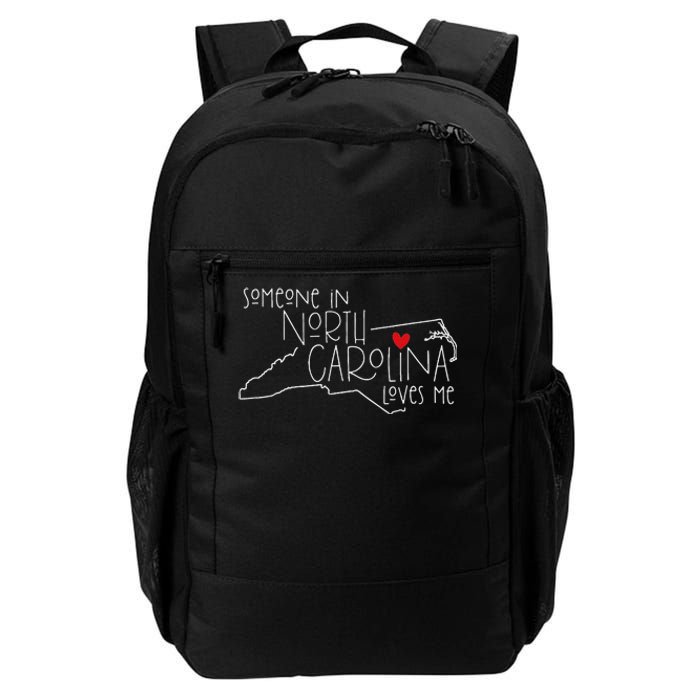 Someone In North Carolina Loves Me Funny State Map Design Daily Commute Backpack