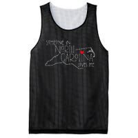 Someone In North Carolina Loves Me Funny State Map Design Mesh Reversible Basketball Jersey Tank