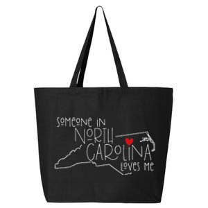 Someone In North Carolina Loves Me Funny State Map Design 25L Jumbo Tote