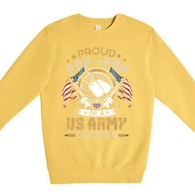 She Is Not Just A Soldier She Is My Daughter Proud Army Mom Gift Premium Crewneck Sweatshirt