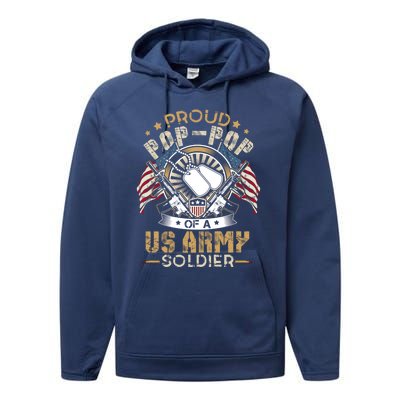 She Is Not Just A Soldier She Is My Daughter Proud Army Mom Gift Performance Fleece Hoodie