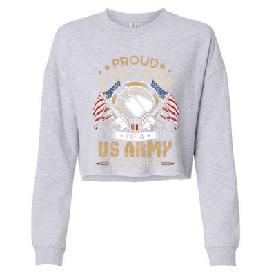 She Is Not Just A Soldier She Is My Daughter Proud Army Mom Gift Cropped Pullover Crew