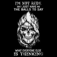 Skull I’M Not Rude I Just Have The Balls To Say Drawstring Bag