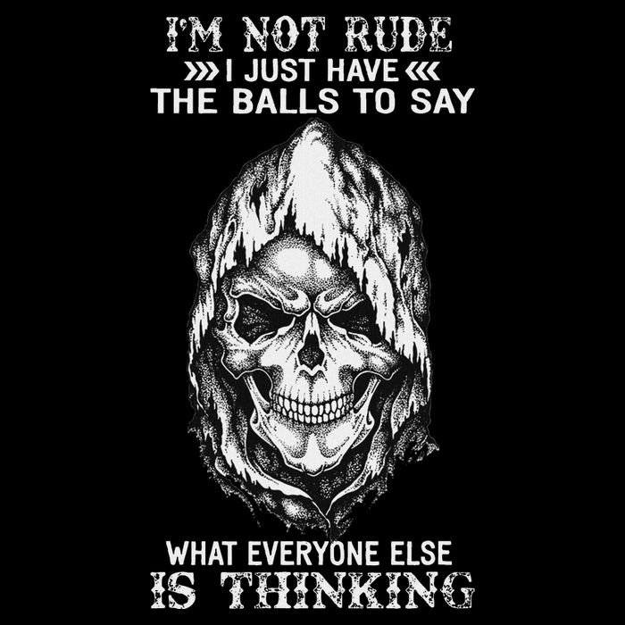 Skull I’M Not Rude I Just Have The Balls To Say Drawstring Bag