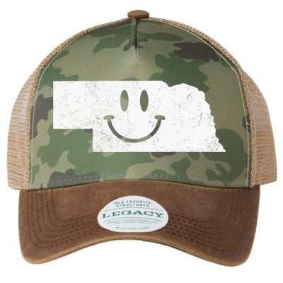 Smiling In NE – Funny Nebraska Happy Face Legacy Tie Dye Trucker Hat