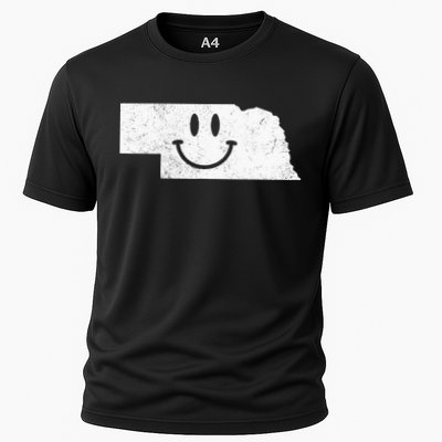 Smiling In NE – Funny Nebraska Happy Face Performance Shirt