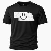 Smiling In NE – Funny Nebraska Happy Face Performance Shirt