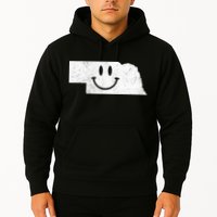 Smiling In NE – Funny Nebraska Happy Face Hoodie