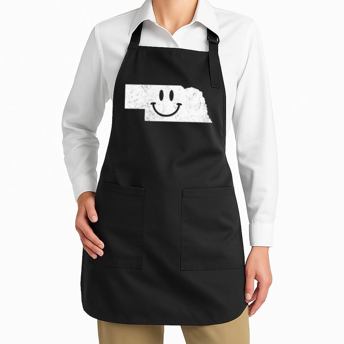 Smiling In NE – Funny Nebraska Happy Face Apron