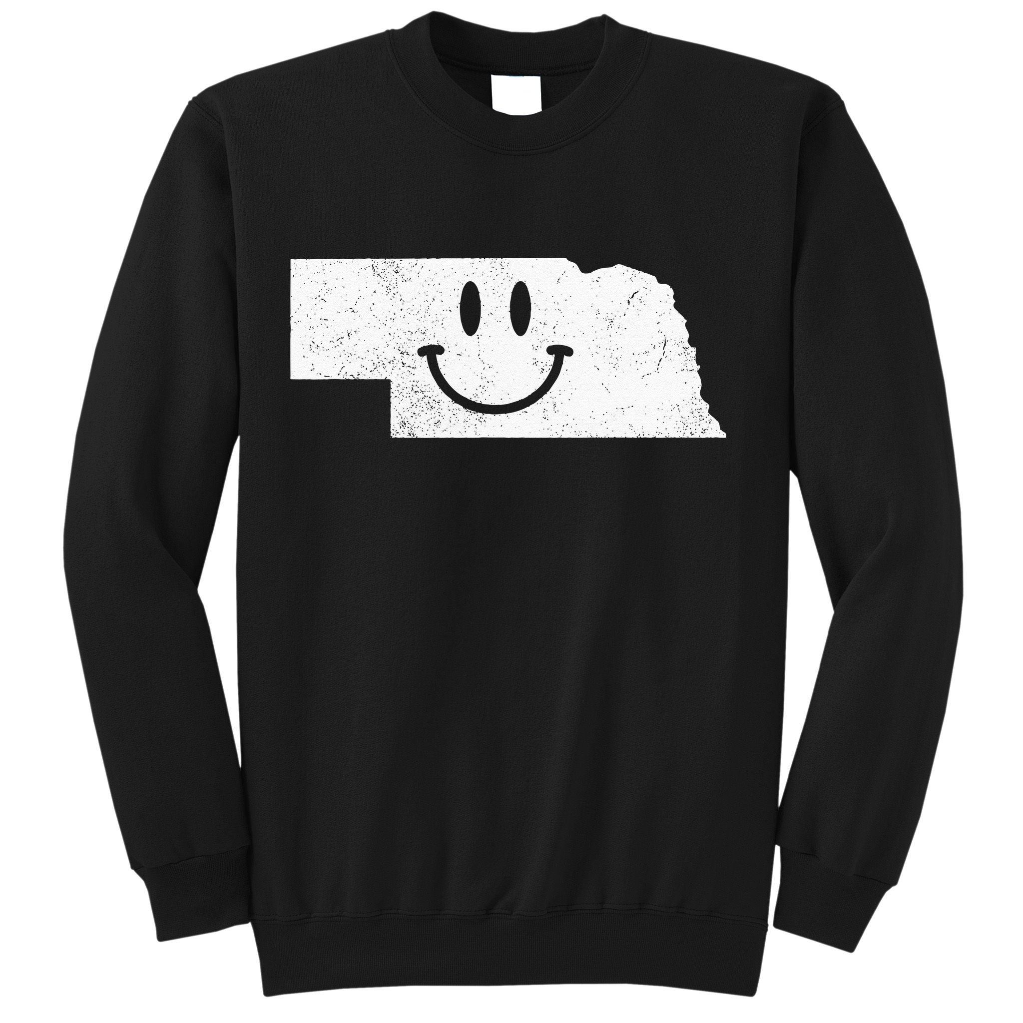 Smiling In NE – Funny Nebraska Happy Face Sweatshirt