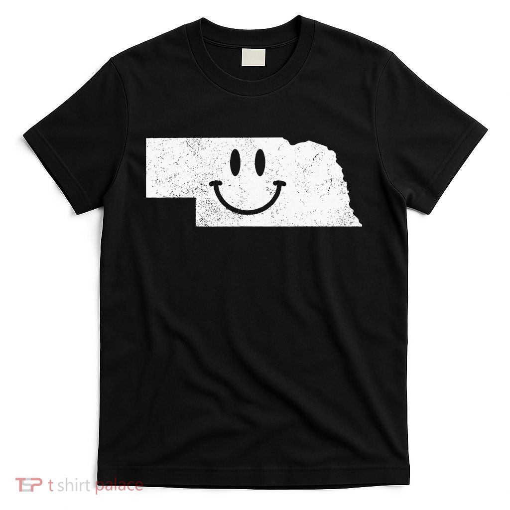 Smiling In NE – Funny Nebraska Happy Face T-Shirt