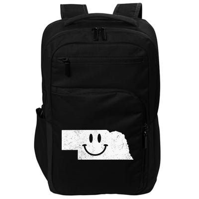 Smiling In NE – Funny Nebraska Happy Face Impact Tech Backpack