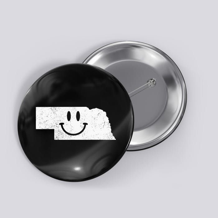 Smiling In NE – Funny Nebraska Happy Face Button