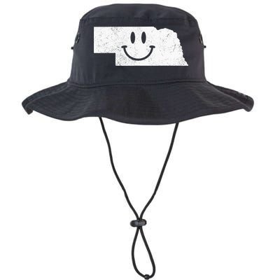 Smiling In NE – Funny Nebraska Happy Face Bucket Hat