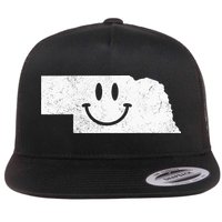 Smiling In NE – Funny Nebraska Happy Face Flatbill Hat