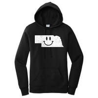 Smiling In NE – Funny Nebraska Happy Face Women's Pullover Hoodie