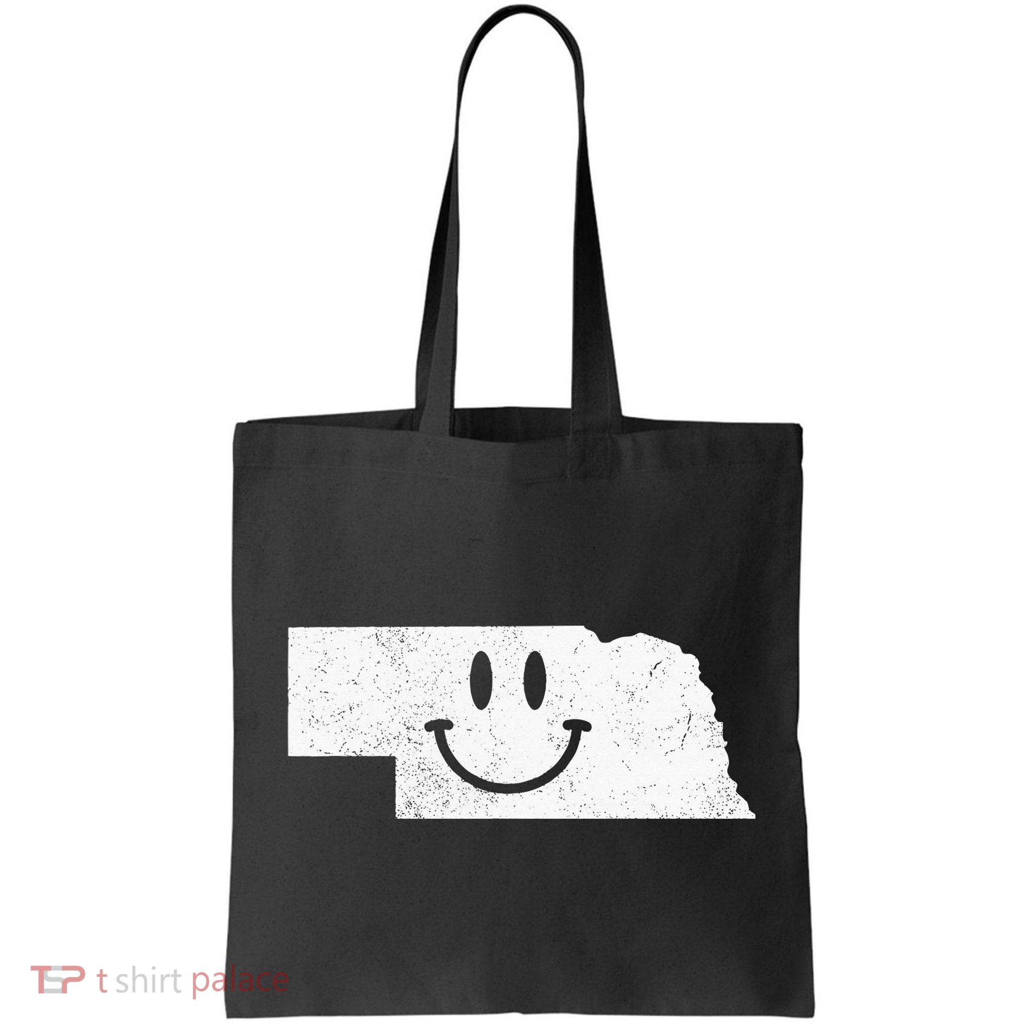 Smiling In NE – Funny Nebraska Happy Face Bag