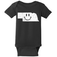 Smiling In NE – Funny Nebraska Happy Face Baby Bodysuit