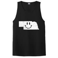 Smiling In NE – Funny Nebraska Happy Face PosiCharge Competitor Tank