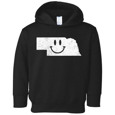 Smiling In NE – Funny Nebraska Happy Face Toddler Hoodie