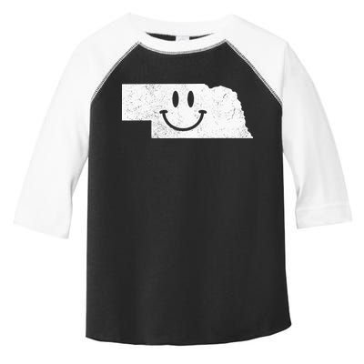 Smiling In NE – Funny Nebraska Happy Face Toddler Fine Jersey T-Shirt