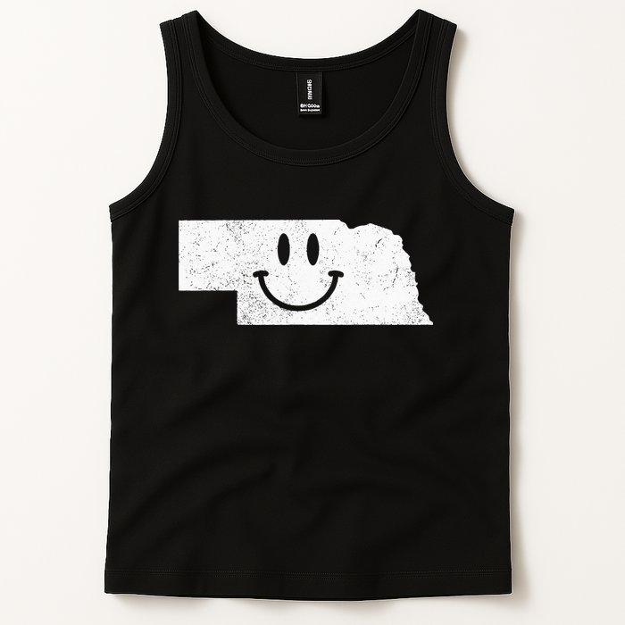 Smiling In NE – Funny Nebraska Happy Face Tank Top