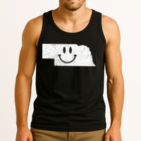 Smiling In NE – Funny Nebraska Happy Face Tank Top