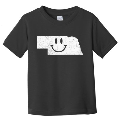Smiling In NE – Funny Nebraska Happy Face Toddler T-Shirt