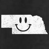 Smiling In NE – Funny Nebraska Happy Face Microfiber Hand Towel
